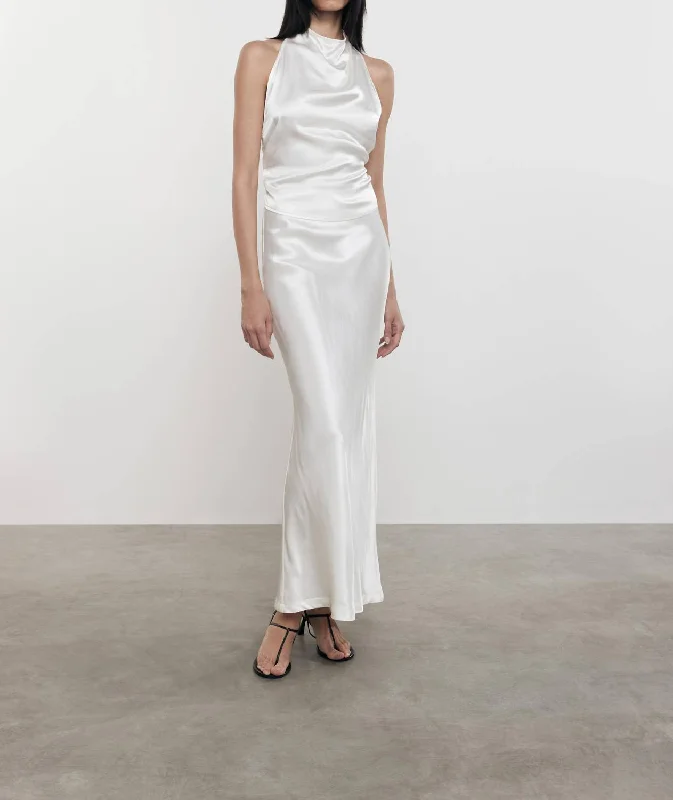 Effortless Style, Endless Impact Satin Halter In Undyed