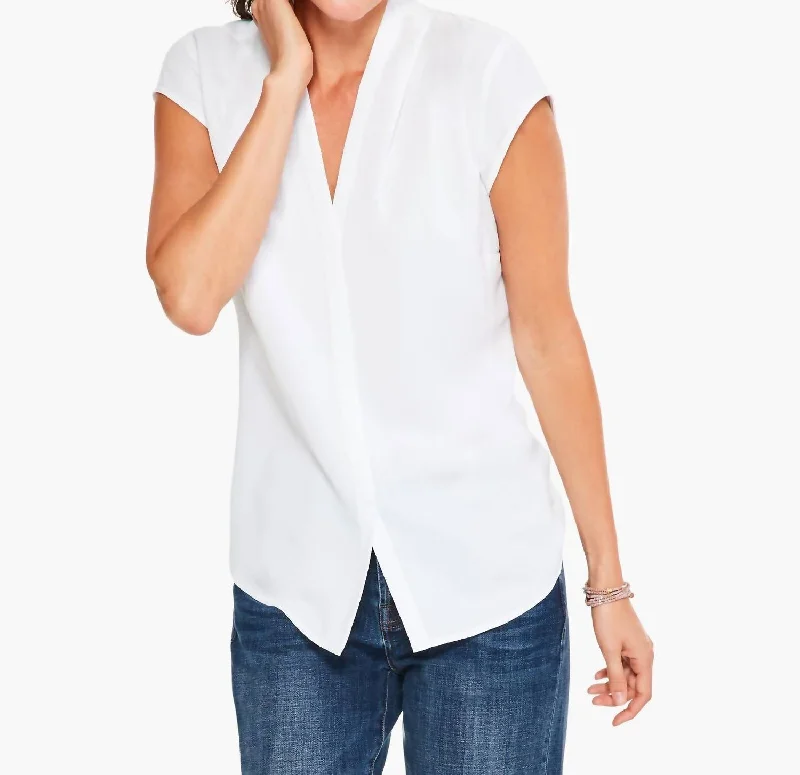 New Styles Just In Cap Sleeve Day To Night Top In Paper White