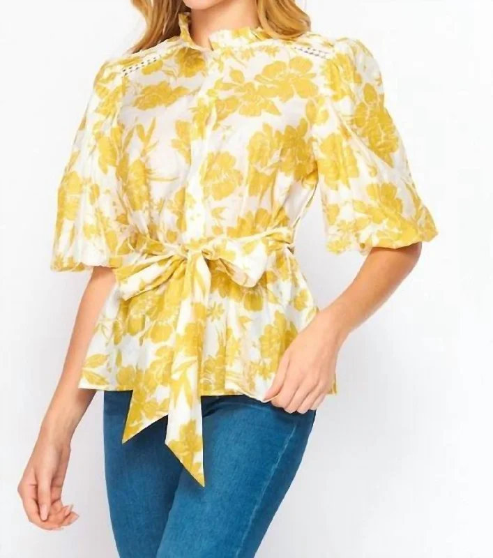 Big Savings Poppy Seed Top In Gold