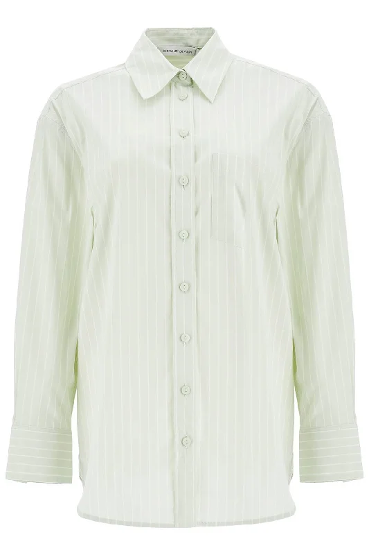 Popular Collection Christopher Esber Women's Mint  Cotton Shirt With  Stripes