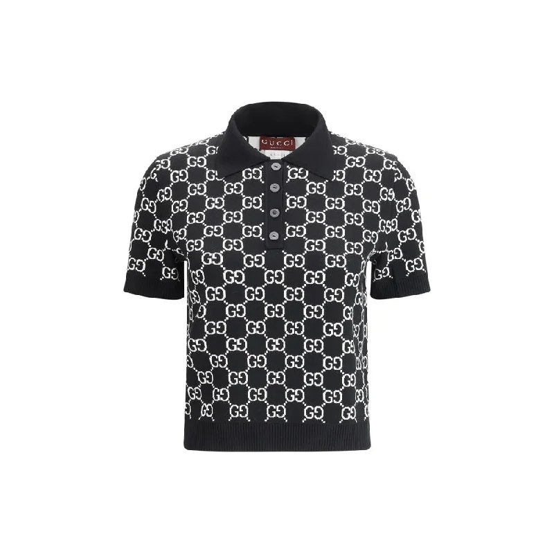 Classic Modern Offers Gucci GG wool jacquard Polo Women's Top