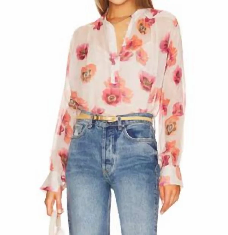 Insane Discount Onslaught Carla Shirt In Ivory Floral