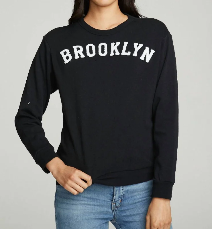 Stupidly Low Prices Brooklyn Crew Top In Black