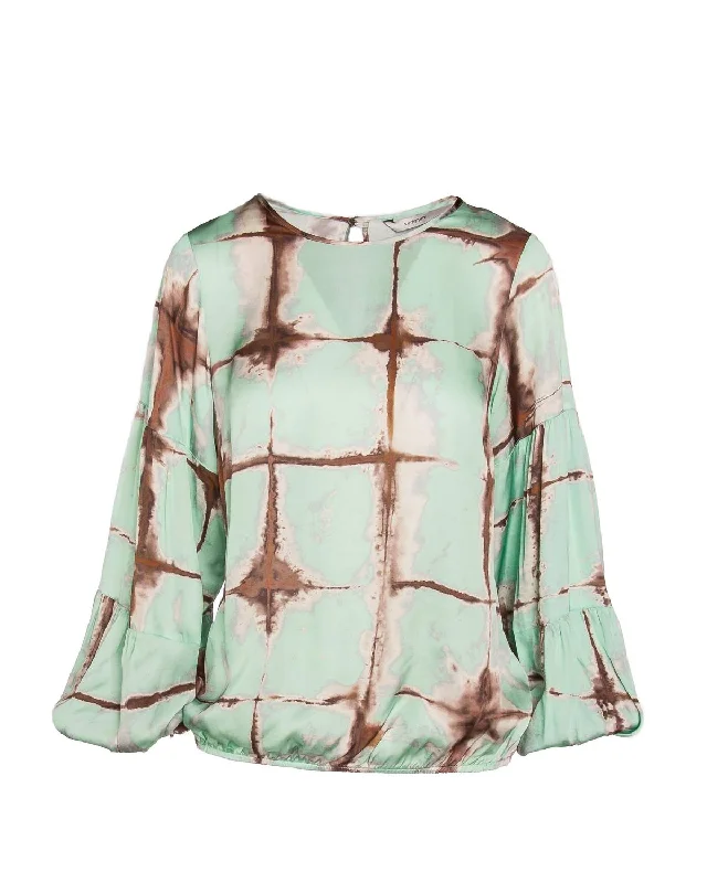 Limited Time Offers Tie Dye Top In Green