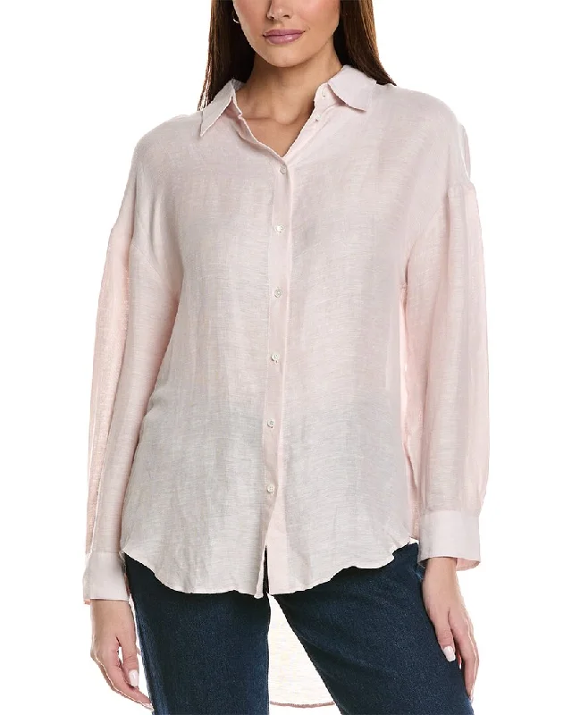 Trendy Pulse Reiss Ellis Oversized Linen-Blend Shirt