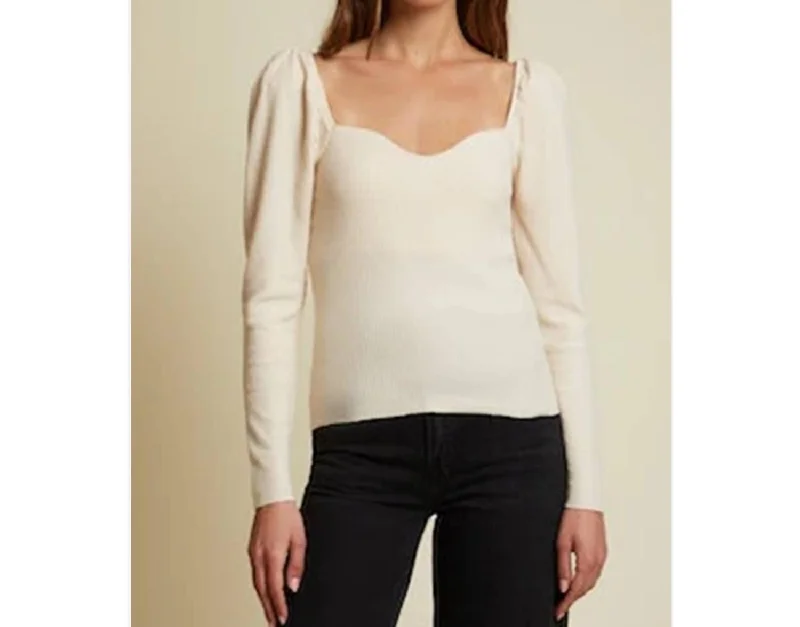 Sophisticated Fashion Sweetheart Top In White Chocolate