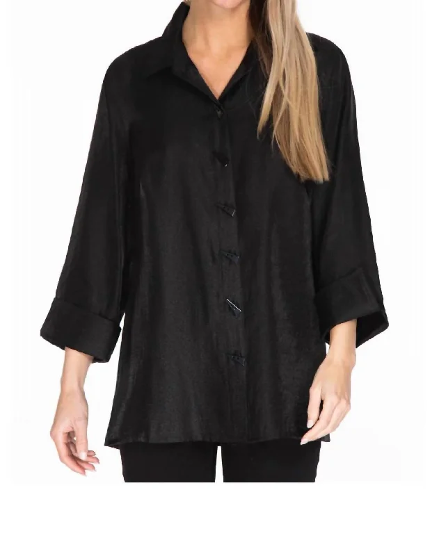 Luxe Style Discounts Rising Horizon Shirt In Black