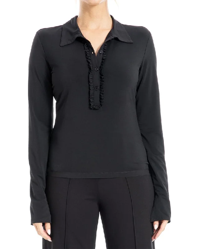 The Good Stuff Max Studio Ruffle Front Top