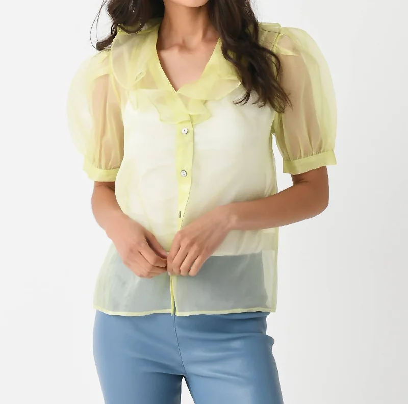 Day-To-Night Styles Odette Top In Lime Ice