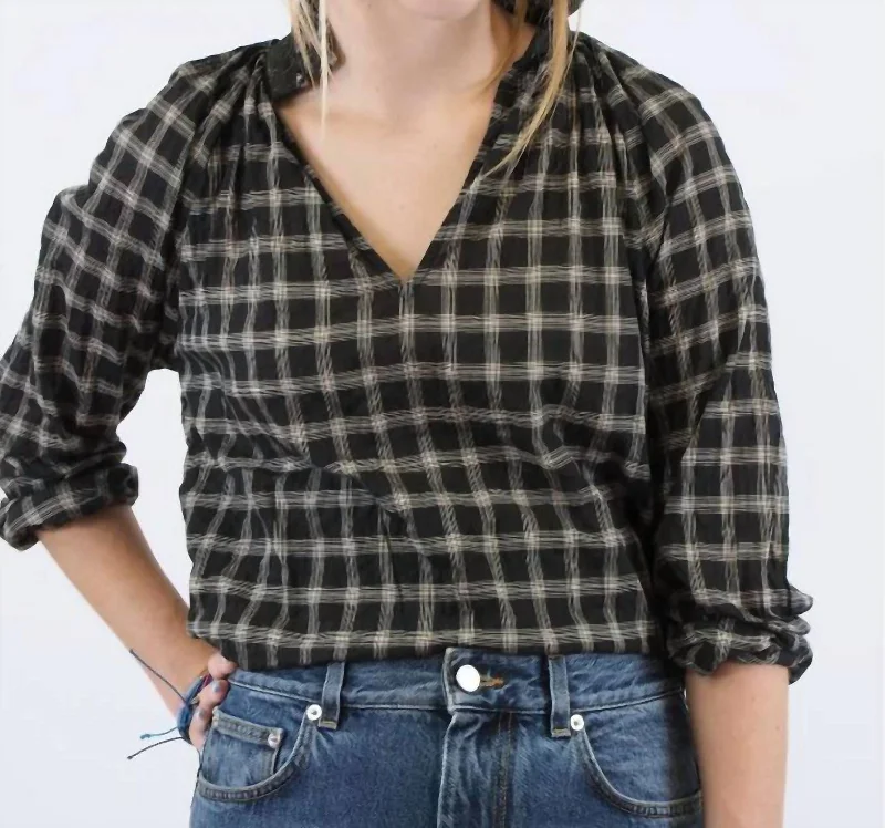 Daily Deals Josephine Plaid Shirt In Black