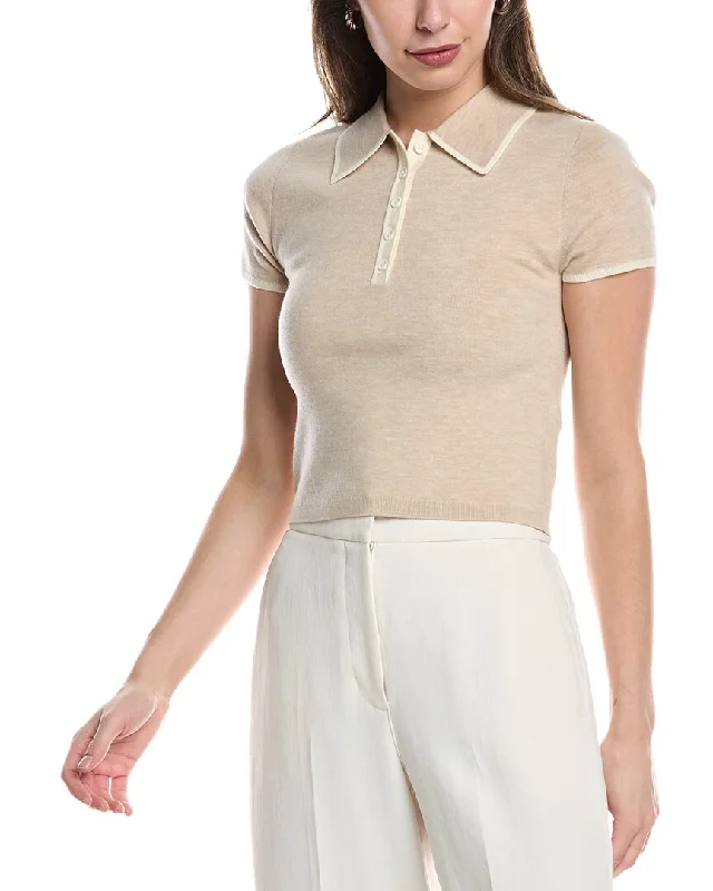 Urban Elegance Deals alice + olivia Meda Wool-Blend Polo Top