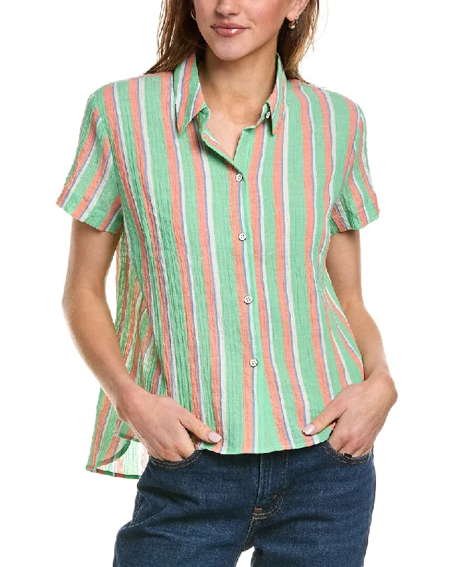 Urban Fashion cabi Crinkled Linen-Blend Camp Shirt