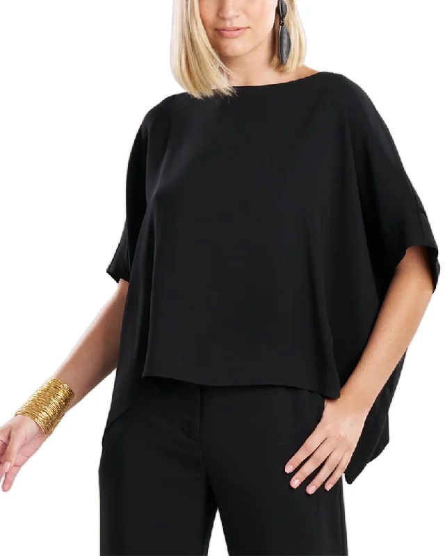 Relaxed Style Deals Natori Stretch Crepe Caftan Top