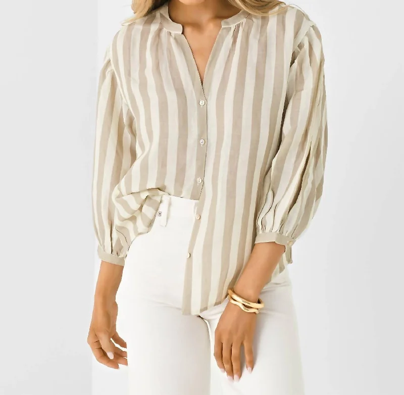 Elegant Style Gabby Shirt In Khaki