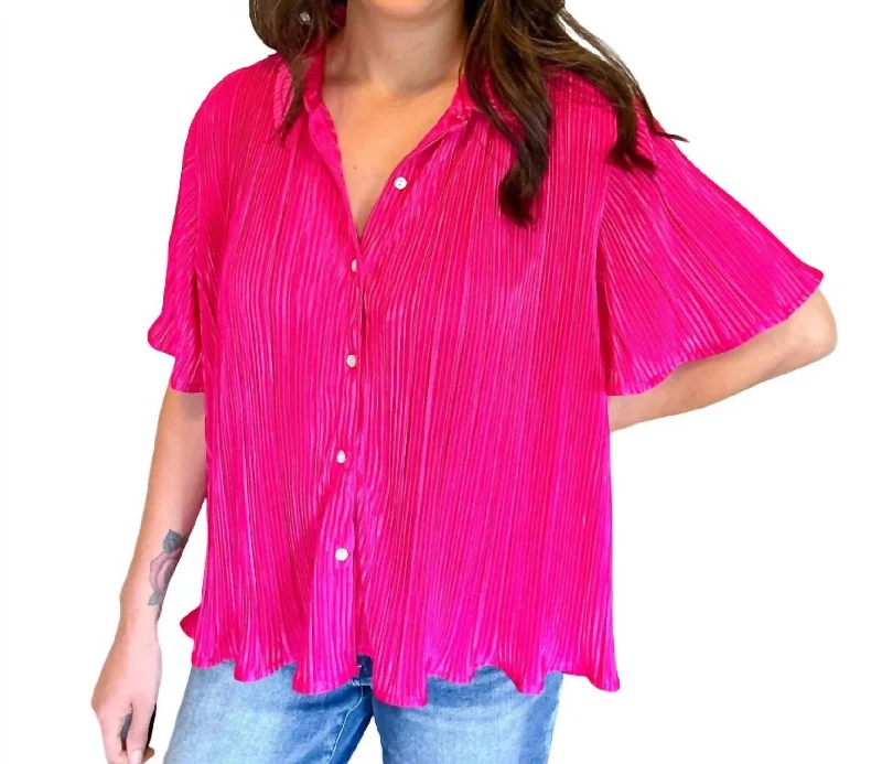 Season Sale Lou Top In Hot Pink