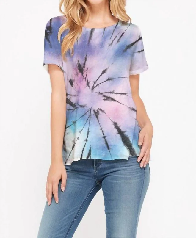 Season Sale Halo Tie Dye Top In Multi