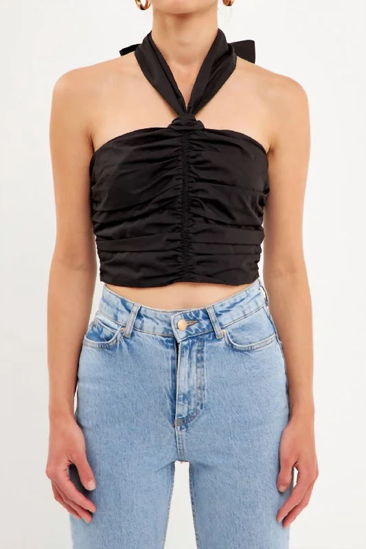 Vintage-Modern Style Offers Stuck In A Loop Top In Black