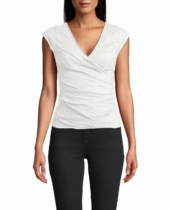 Style Redefined Cotton Metal Logan Top In White