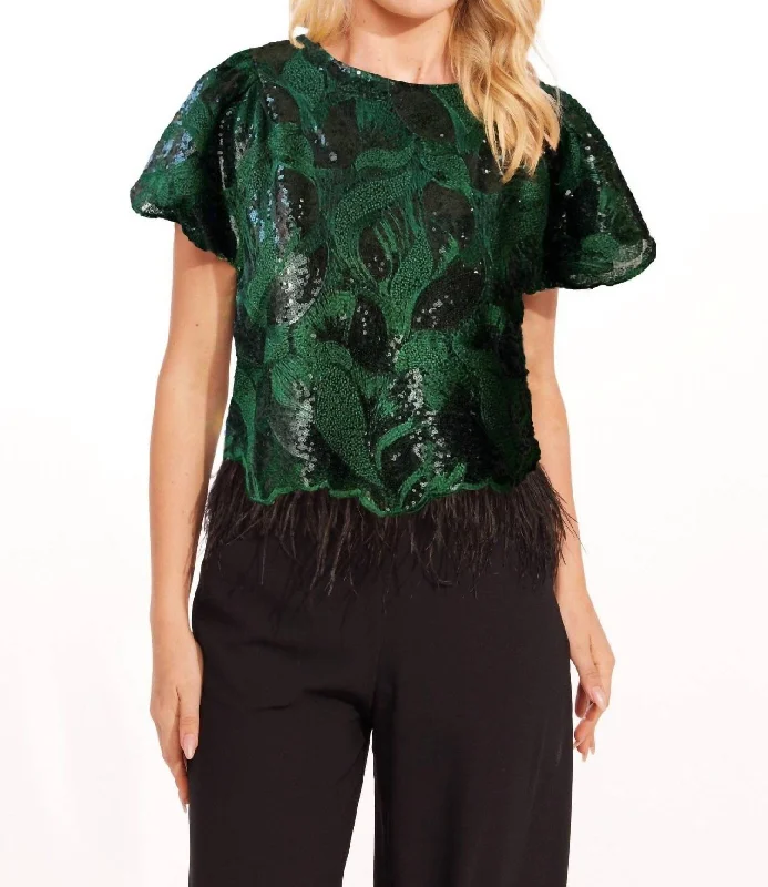 Style Without Limits Arlen Absinthe Top In Christmas Green