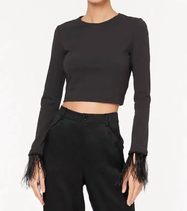 Trendy Street Style Shiza Top In Black