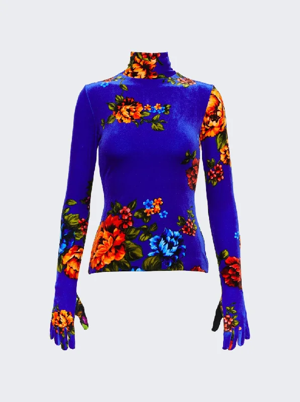 Final Sale Vetements Velvet Styling Top With Gloves Multicolor