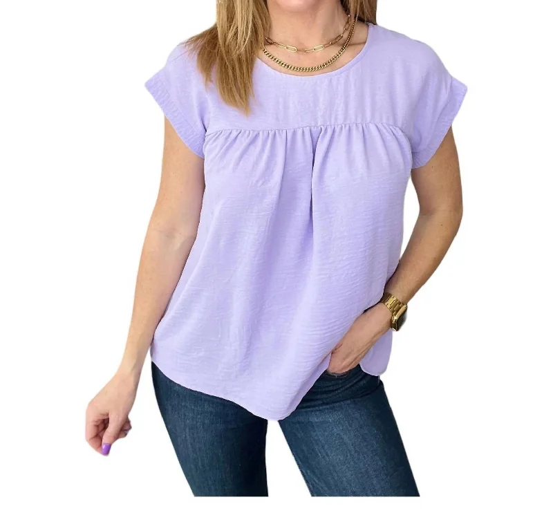 New Season Fashion Preview Airflow Babydoll Top In Lavender!