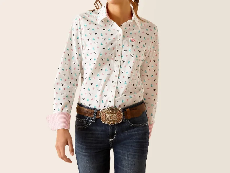 Must Haves Kirby Stretch Shirt In Steer Garden