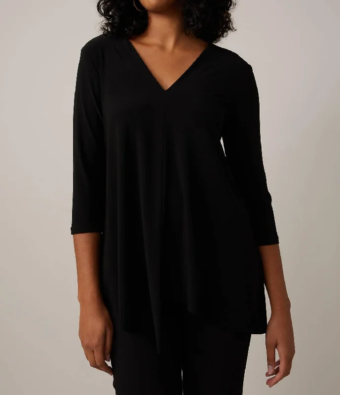 Special Offer For You Asymmetric Hem Top In Black