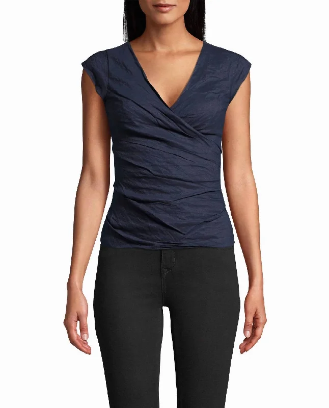 Mega Sale Cotton Metal Logan Top In Navy