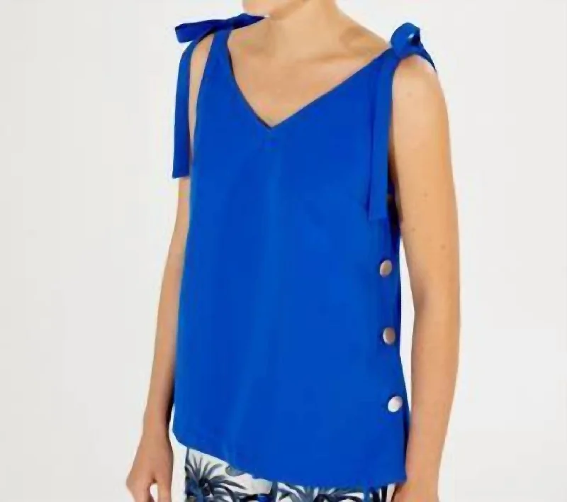 Budget Friendly Miranda Shirt In Blue Crepe