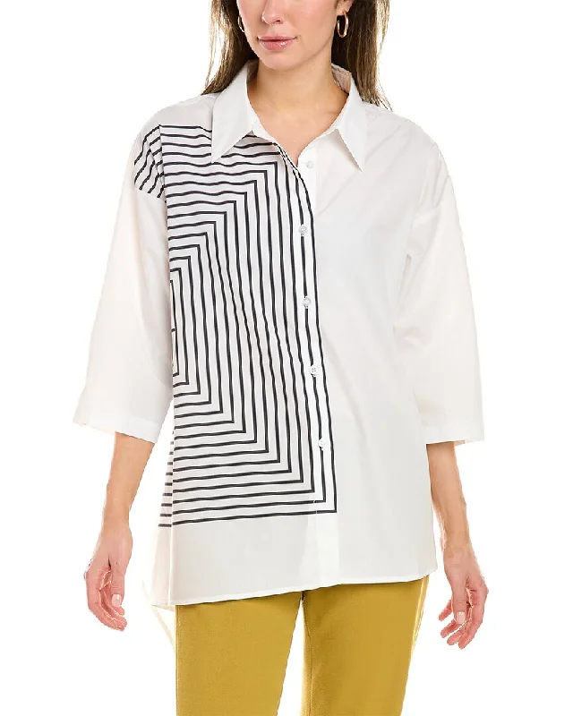 New In This Season Gracia Square Print Unbalanced Top