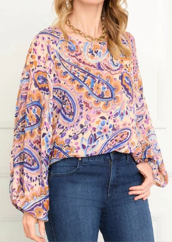 Statement Fashion Offers Women's Blouson Top In Paisley