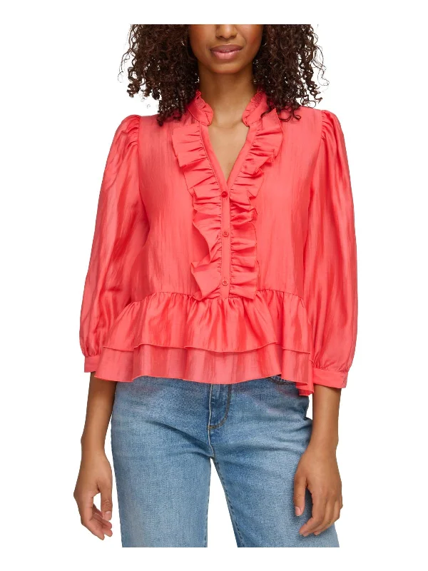 Exclusive Discount Womens Ruffled Peplum Top