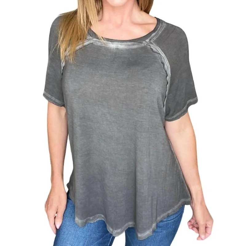 Embrace New Fashion Mineral Wash T Shirt In Black