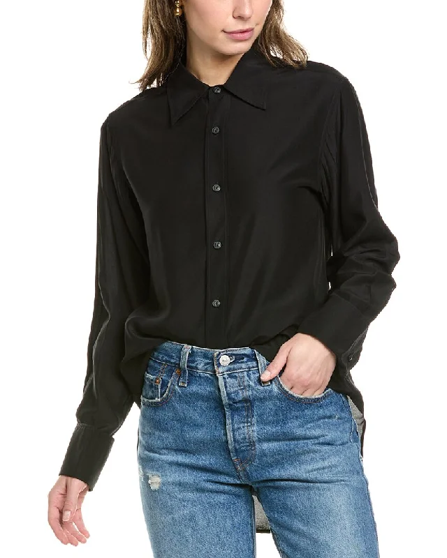 Imeless Style rag & bone Delphine Silk-Blend Shirt