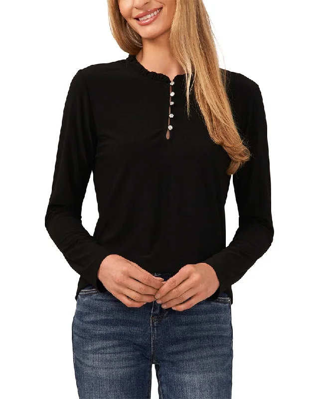 Elegant Style CeCe Round Neck Ruffle Top