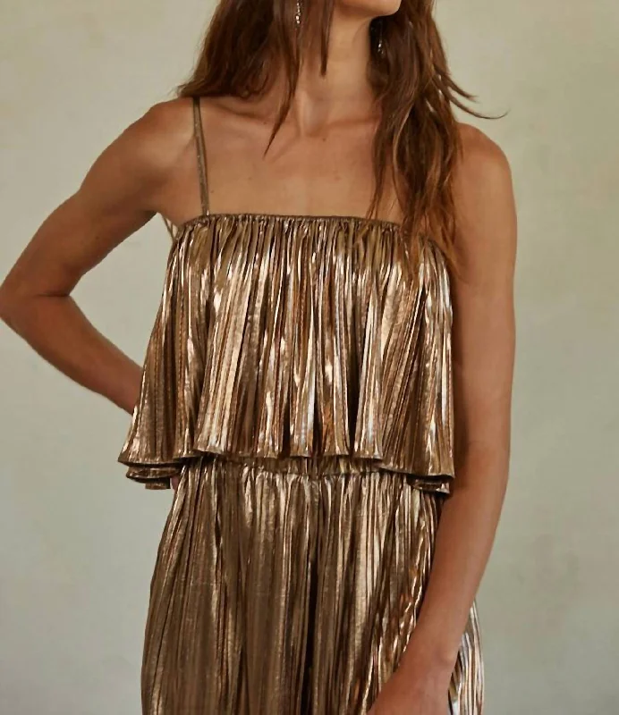 Big Discounts The Livia Top Woven In Bronze