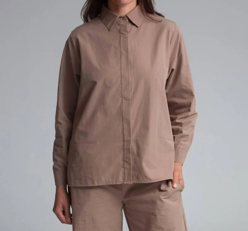 Timeless Elegance Sale Celia Jane Shirt In Mocha