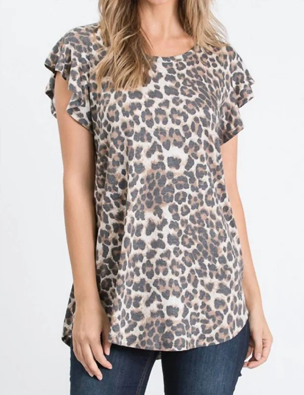 Sale Event, Prices Rock Leopard Ruffle Top - Plus In Multi