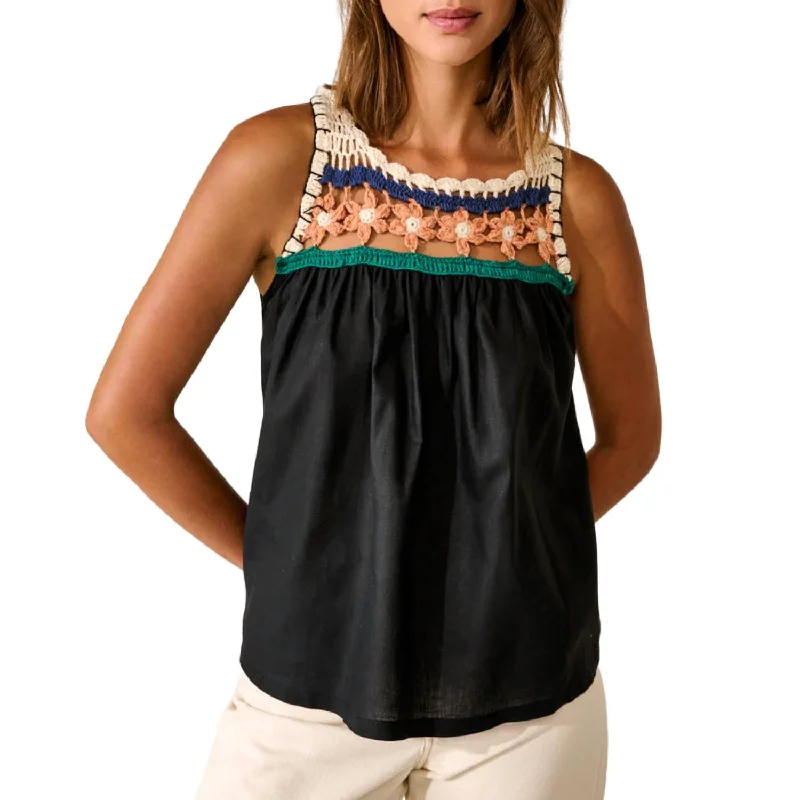 Retro Style Promotions Marles Top In Off Black