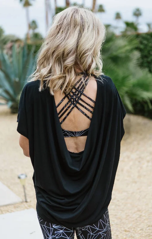 Flash Sale, Don't Miss Drop-Back Top In Black