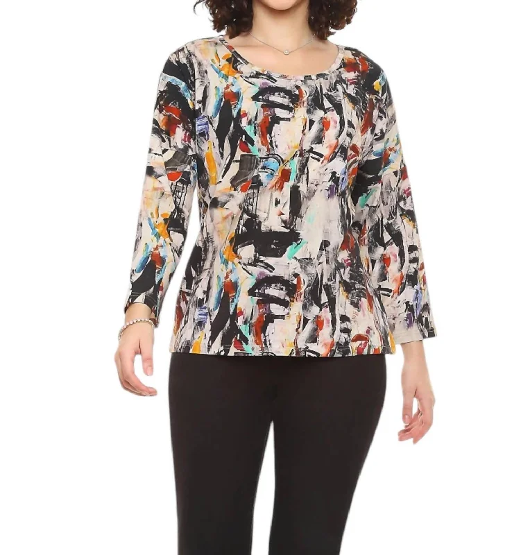 Affordable Luxury Fashion Delta Top In Multi Color