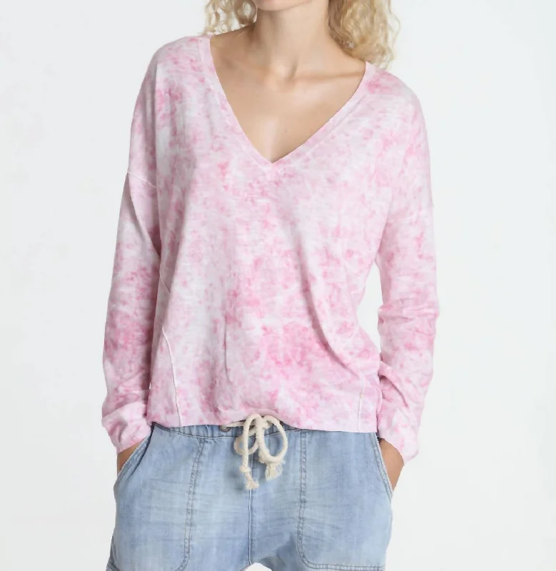 Holiday Attire Sale Boardwalk Vee Top In Pink