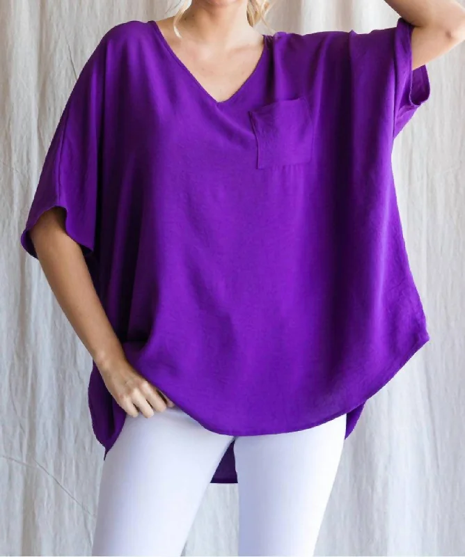 Spring Fashion Burst Of Joy Top In Purple