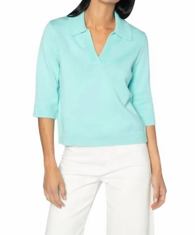 Shop Sale Items Women's Splitneck Polo In Oasis