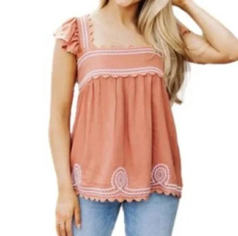 Budget Saver Ryan Top In Pink