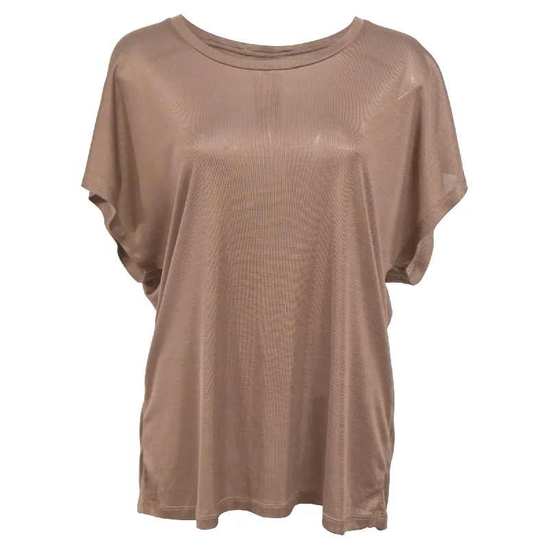 Limited Time Special Offer Saint Laurent Dolman Sleeve Top In Beige Polyester