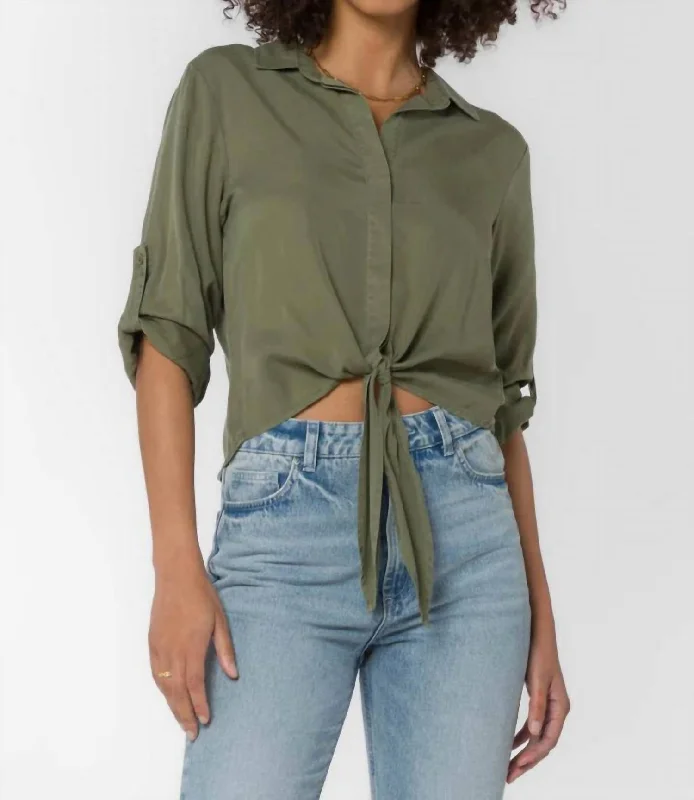 Comfort Meets Fashion Solange Top In Olive