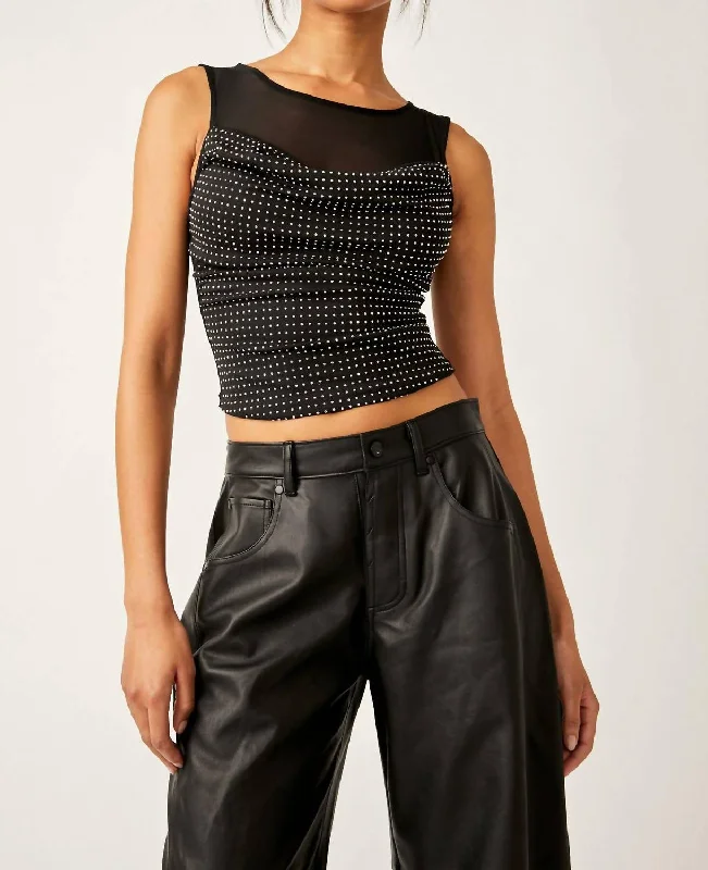 Massive Savings Mirrorball Top In Black