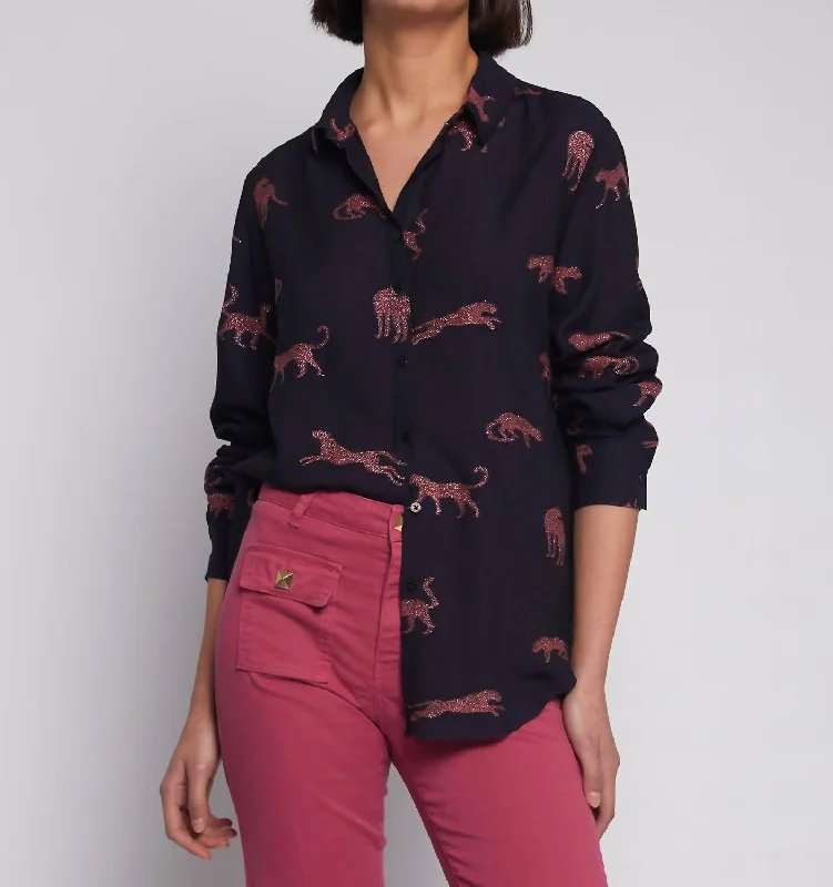 Top Deals Gaby Shirt In Cheetah Jacquard